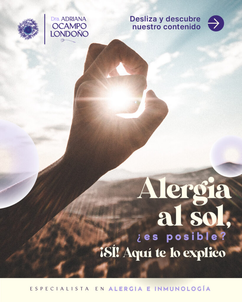 Alergia al sol, ¿existe? ¡Sí!